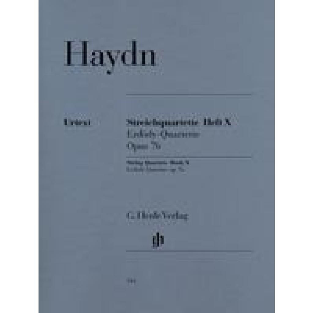 Haydn, Joseph: Haydn, Joseph - Streichquartette Heft X op. 76 (Erdödy-Quartette)