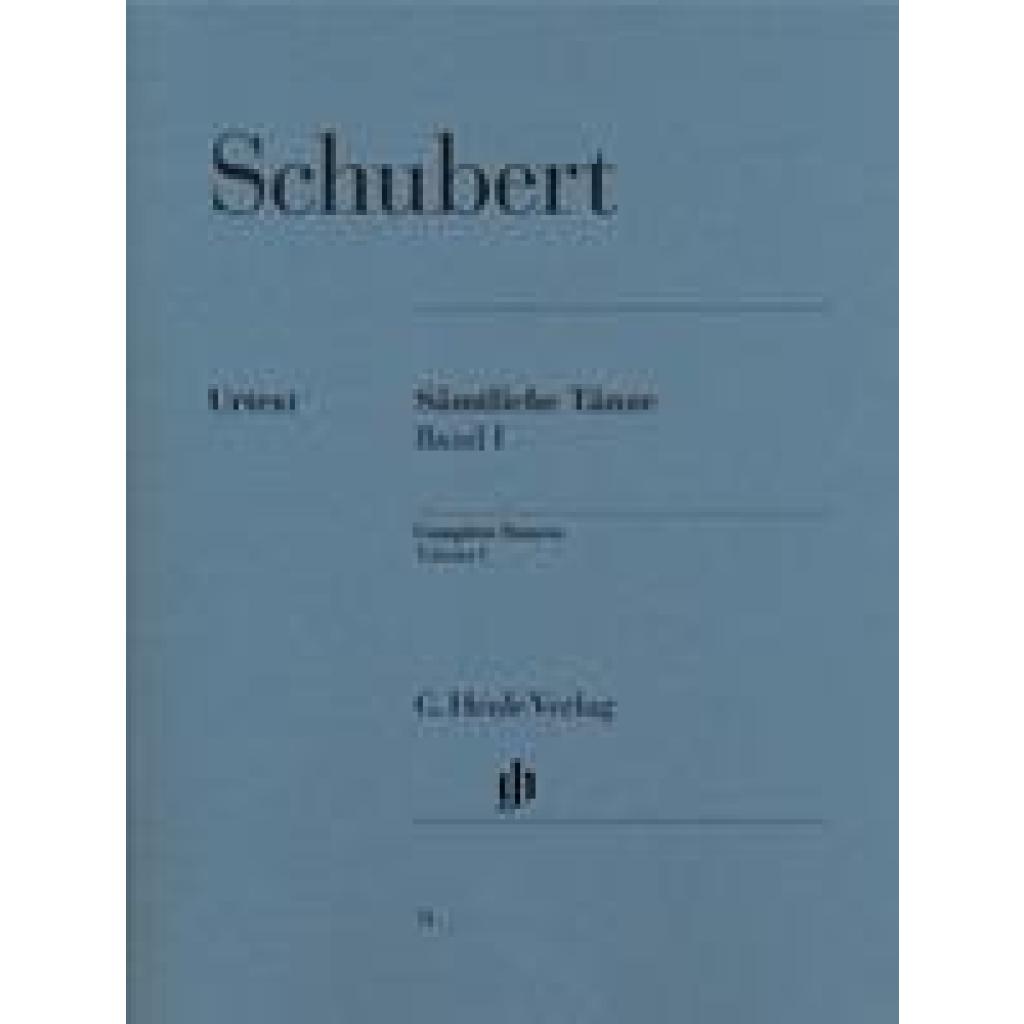 Schubert, Franz: Schubert, Franz - Sämtliche Tänze, Band I