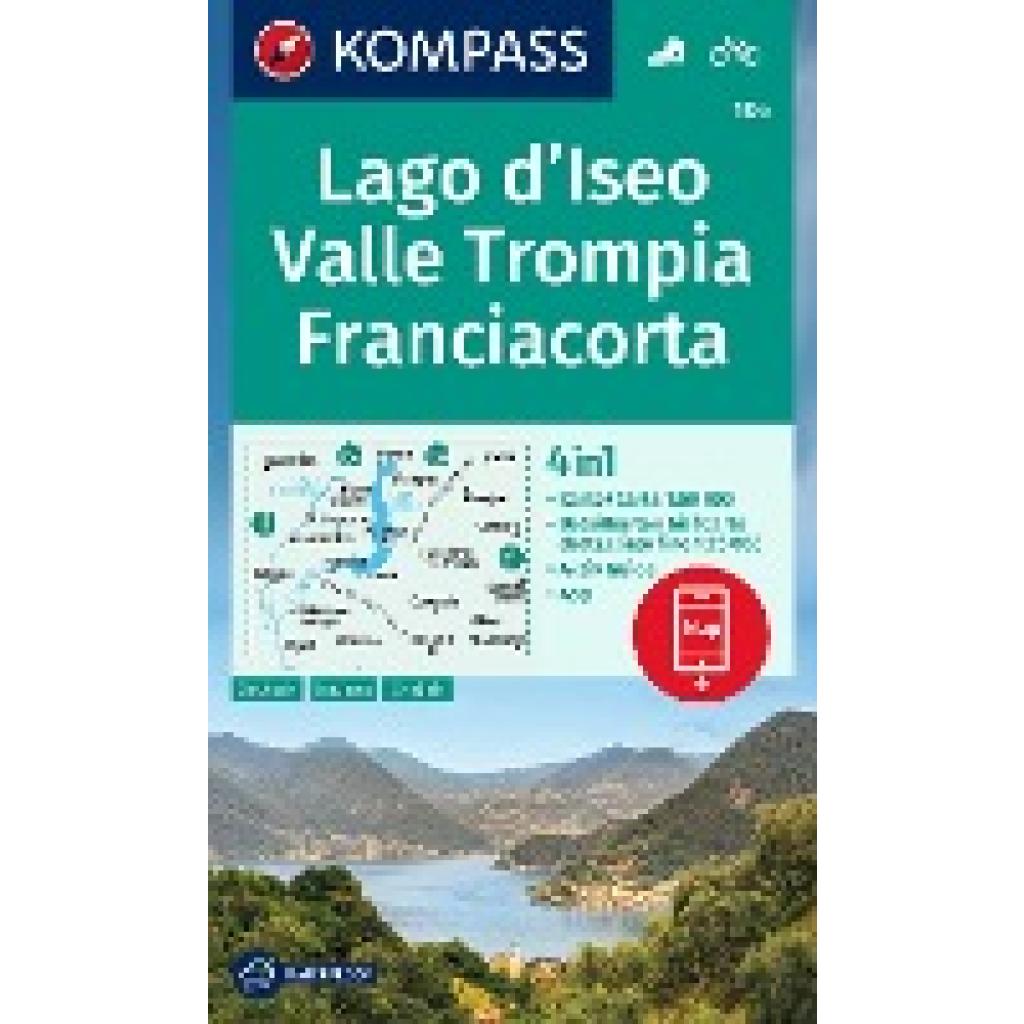 KOMPASS Wanderkarte 106 Lago d'Iseo, Valle Trompia, Franciacorta 1:50.000