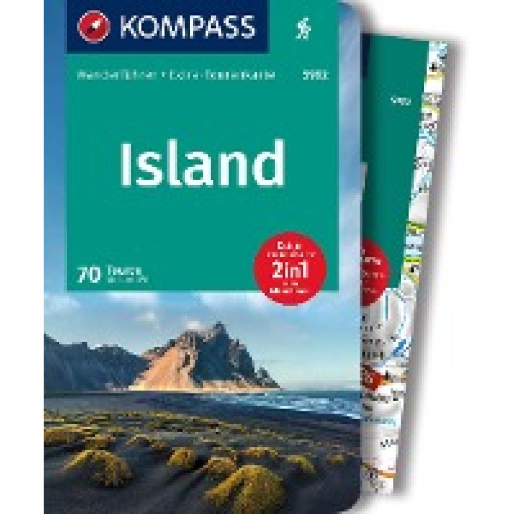 Will, Michael: KOMPASS Wanderführer Island, 70 Touren mit Extra-Tourenkarte