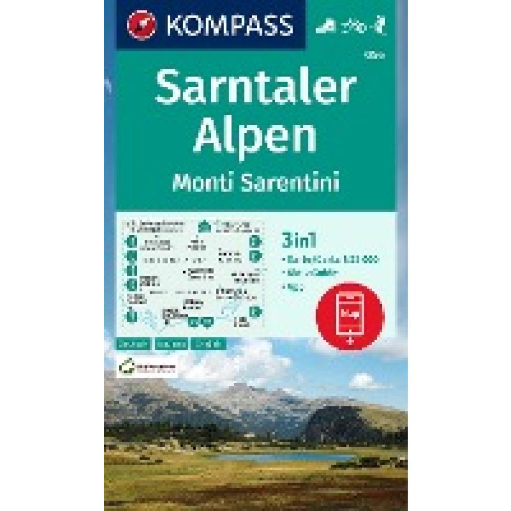 KOMPASS Wanderkarte 056 Sarntaler Alpen, Monti Sarentini 1:25.000