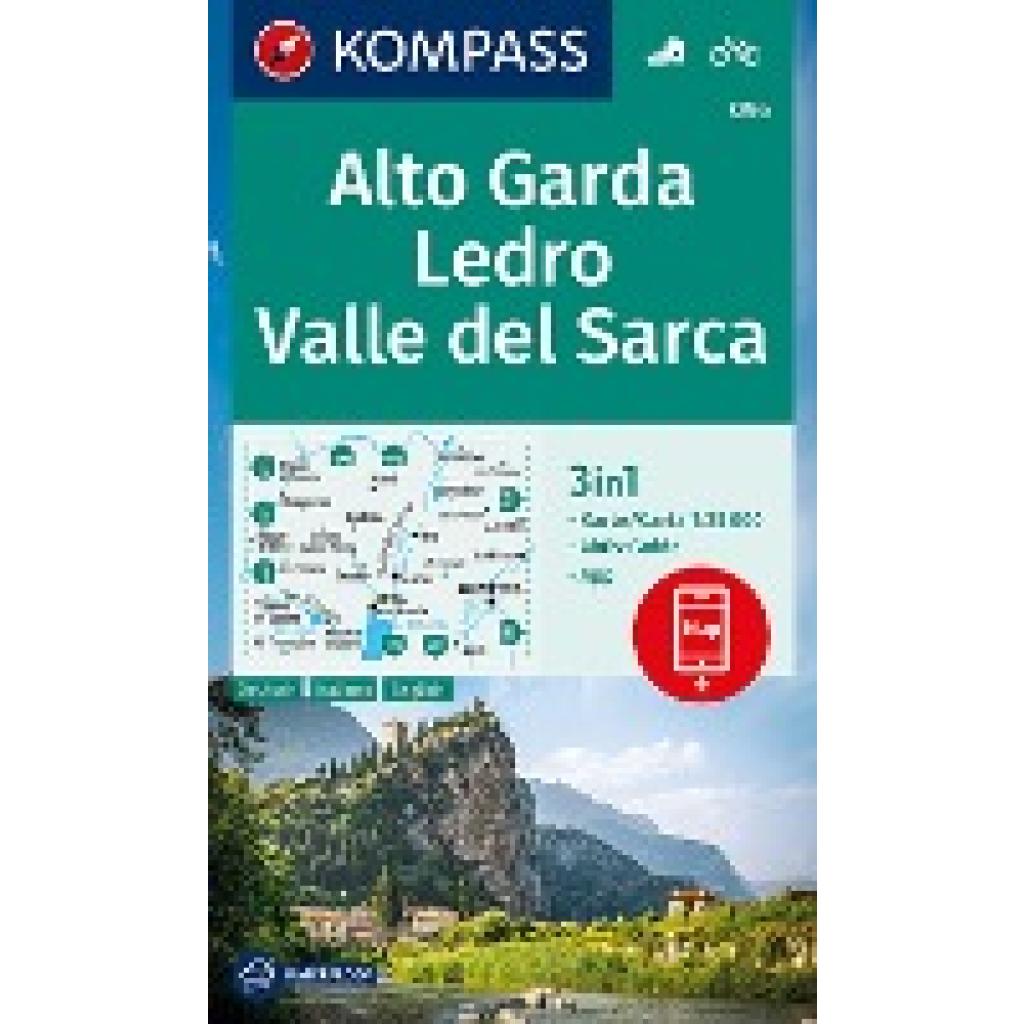 KOMPASS Wanderkarte 096 Alto Garda, Ledro, Valle del Sarca 1:25.000