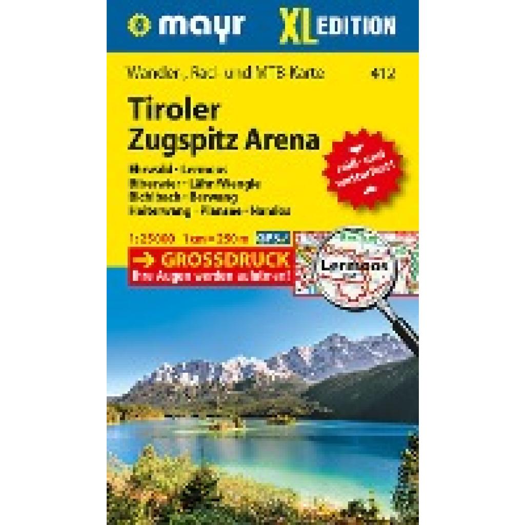 Mayr Wanderkarte Tiroler Zugspitz Arena XL, Ehrwald, Lermoos, Biberwier, Lähn/Wengle, Bichlbach, Berwang, Heiterwang, Pl
