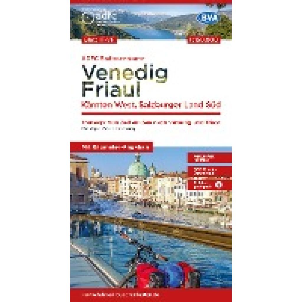 9783969901588 - ADFC-Radtourenkarte IT-VF Venedig Friaul - Kärnten West Salzburger Land Süd 150000 reiß- und wetterfest E-Bike geeignet GPS-Tracks Download mit Bett+Bike Symbolen mit Kilometer-Angaben Karte (im Sinne von Landkarte)