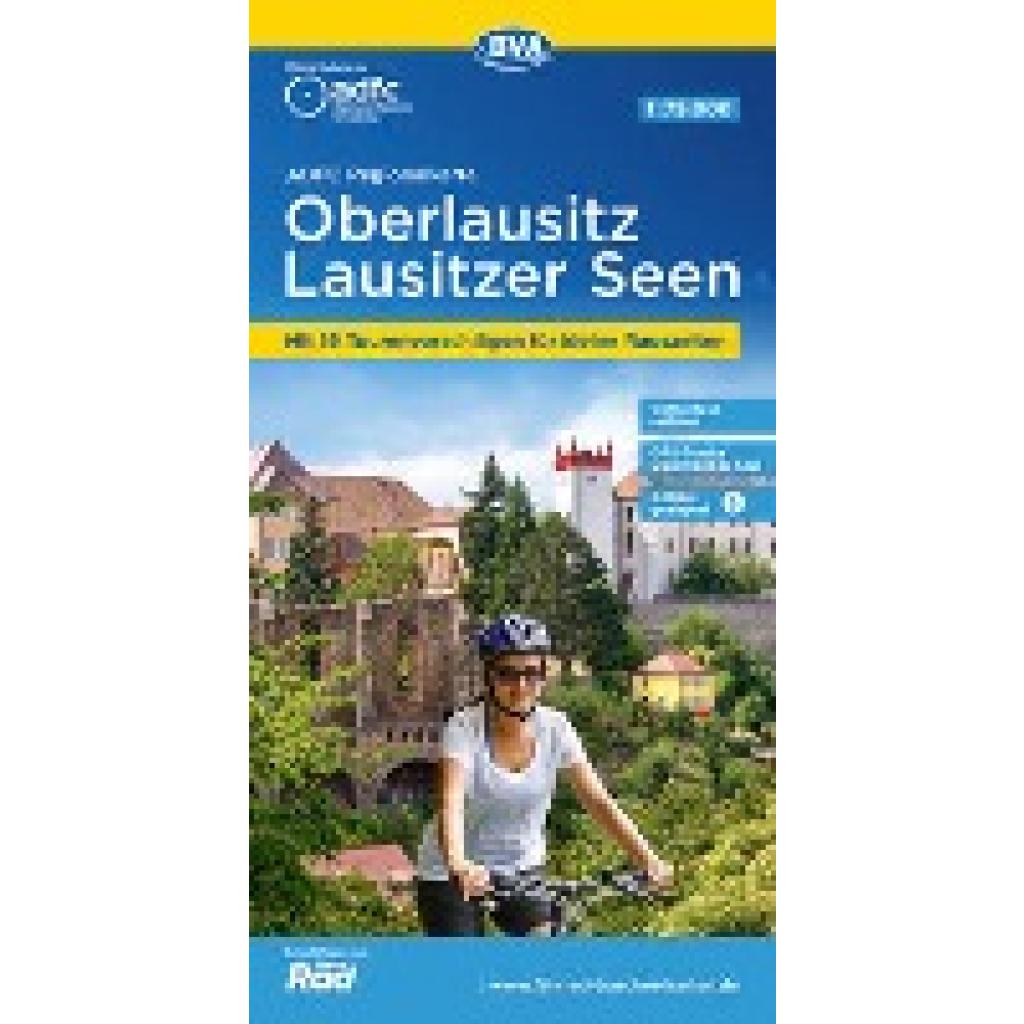 9783969901427 - ADFC-Regionalkarte Oberlausitz - Lausitzer Seen 175000 mit Tagestourenvorschlägen reiß- und wetterfest GPS-Tracks Download Karte (im Sinne von Landkarte)