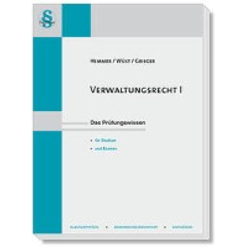 9783968381206 - Verwaltungsrecht I - Karl-Edmund Hemmer Achim Wüst Michael Grieger Kartoniert (TB) 9783968381206 - Verwaltungsrecht I - Karl-Edmund Hemmer Achim Wüst Michael Grieger Kartoniert (TB)
