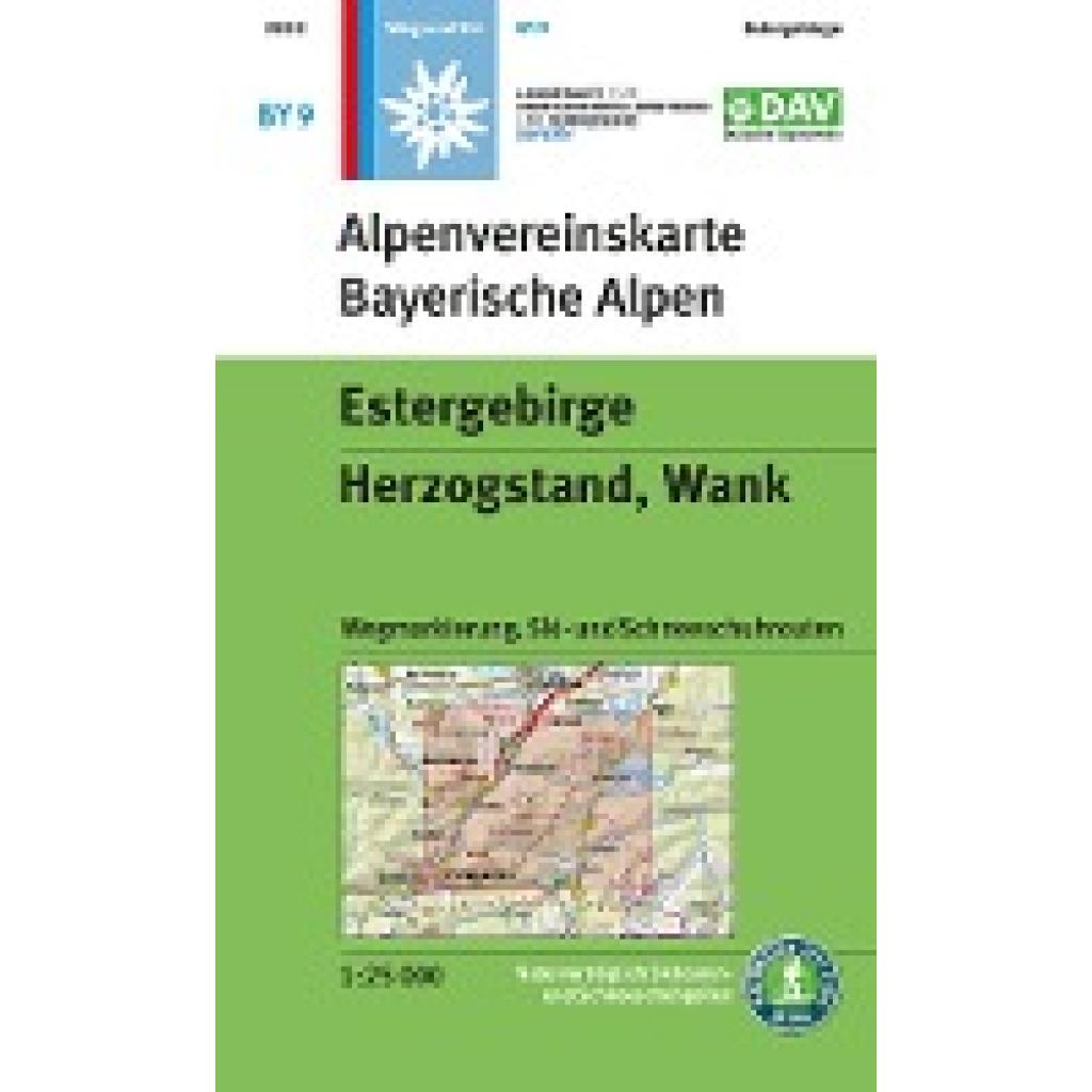 9783948256272 - Alpenvereinskarten   BY 9   Estergebirge Herzogstand Wank Karte (im Sinne von Landkarte)