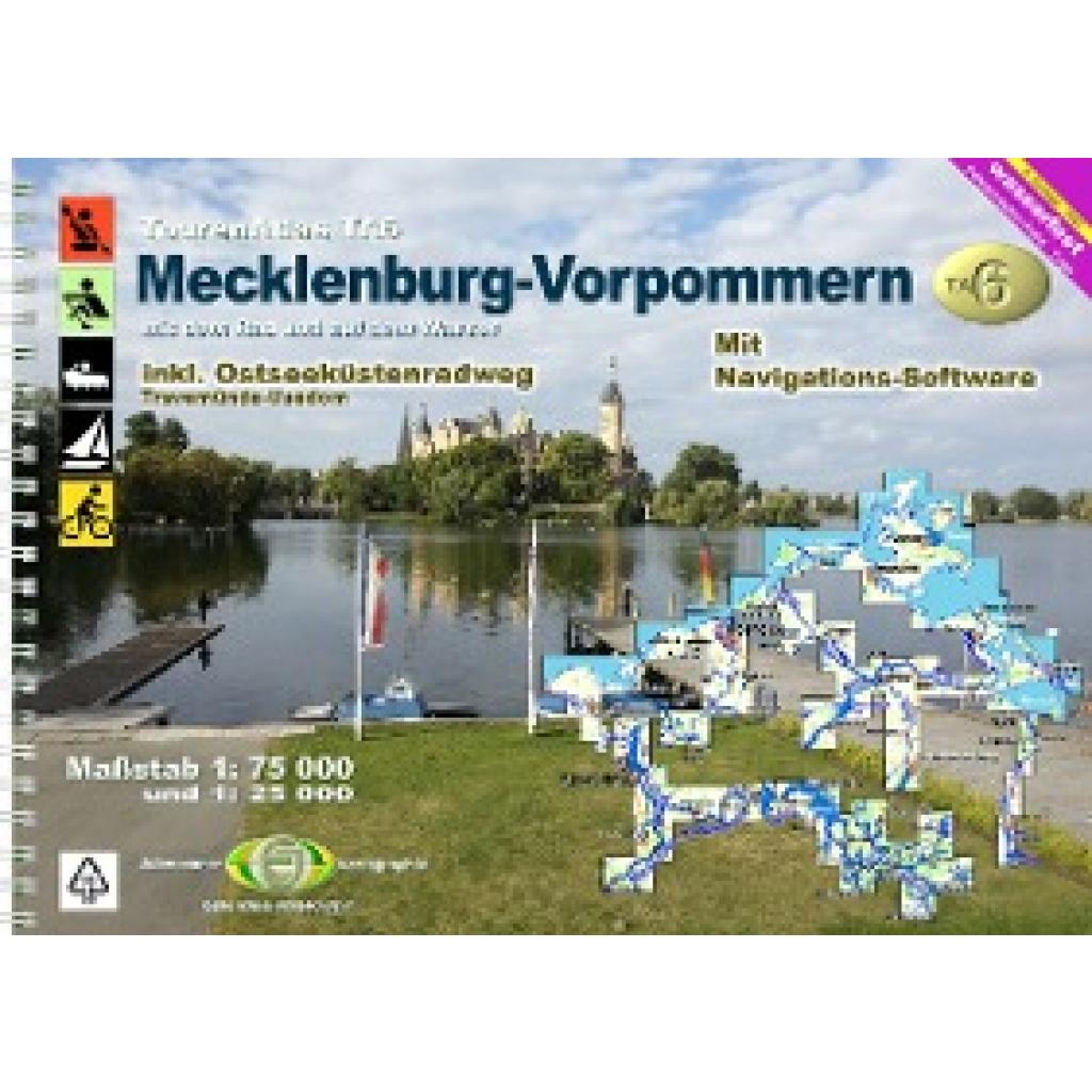 TourenAtlas Wasserwandern / TA6 Mecklenburg-Vorpommern (Jübermann, Erhard)