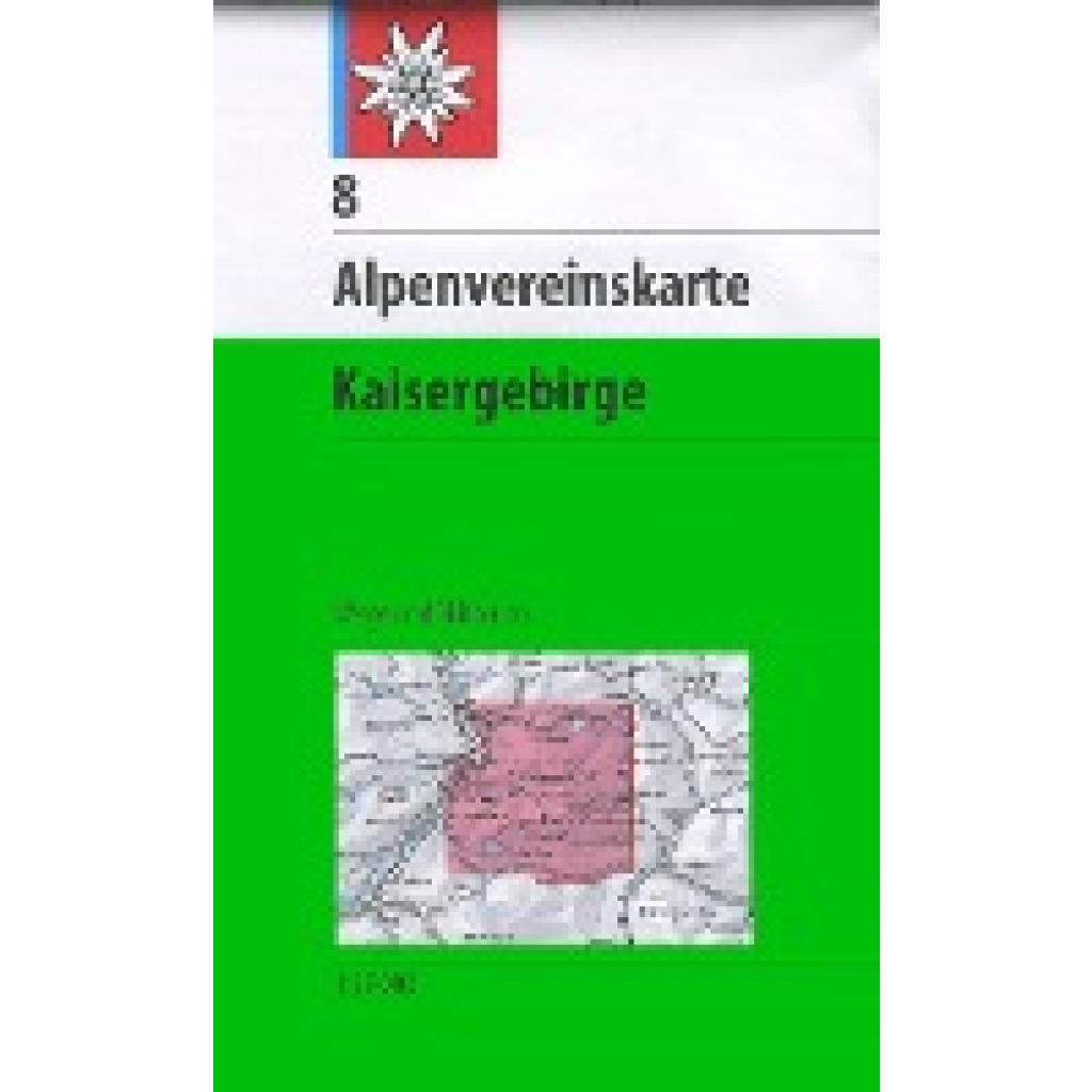 DAV Alpenvereinskarte 08 Kaisergebirge 1 : 25 000 mit Wegmarkierungen und Skirouten