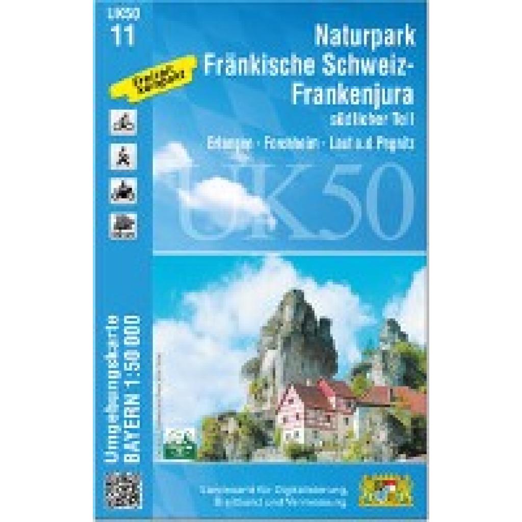 9783899339895 - UK50 Umgebungskarte 150000 Bayern Topographische Karte Freizeitkarte Wanderkarte UK50-11 Naturpark Fränkische Schweiz - Frankenjura südlicher Teil Karte (im Sinne von Landkarte) 9783899339895 - UK50 Umgebungskarte 150000 Bayern Topographische Karte Freizeitkarte Wanderkarte UK50-11 Naturpark Fränkische Schweiz - Frankenjura südlicher Teil Karte (im Sinne von Landkarte)