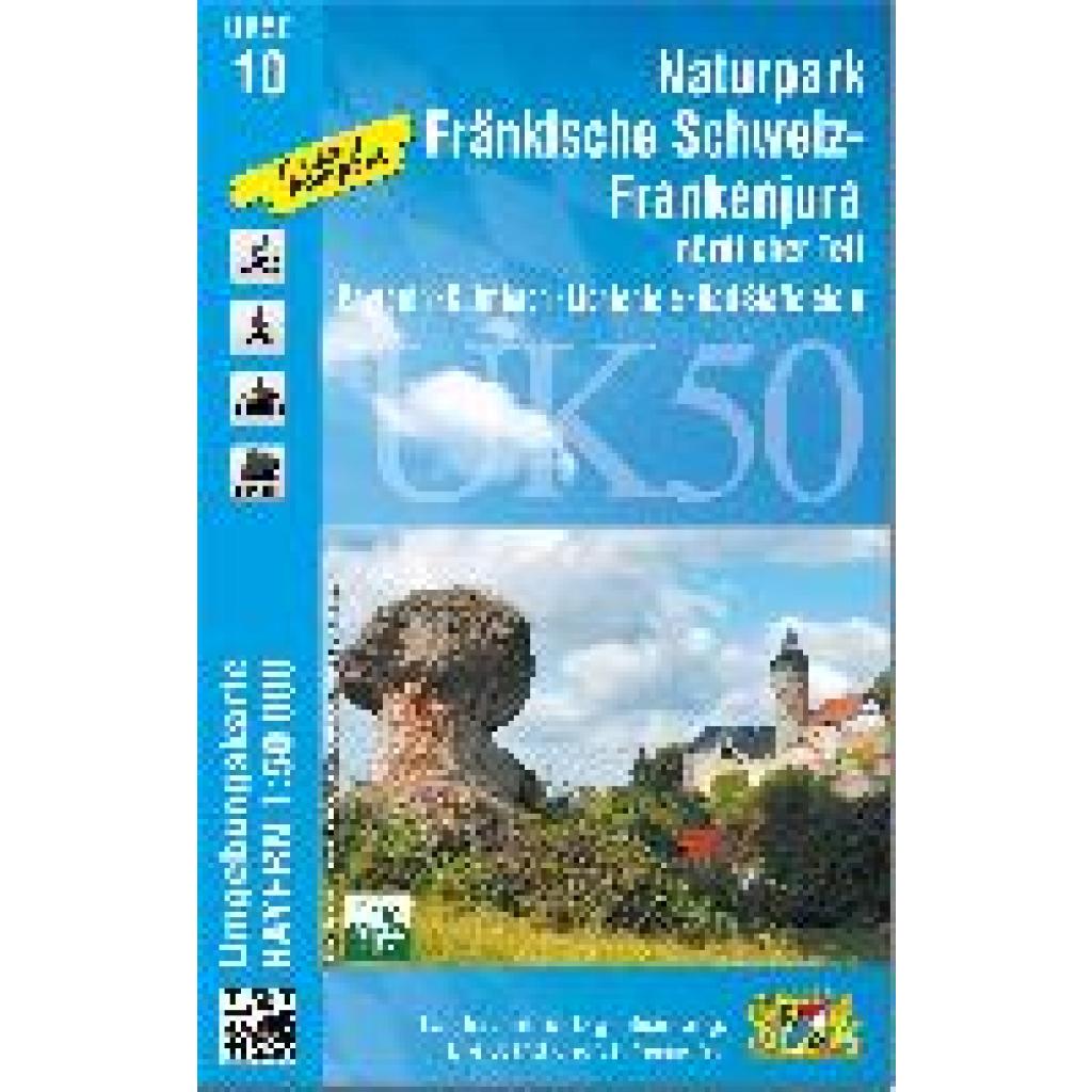 9783899339598 - UK50 Umgebungskarte 150000 Bayern Topographische Karte Freizeitkarte Wanderkarte UK50-10 Naturpark Fränkische Schweiz - Frankenjura nördlicher Teil Karte (im Sinne von Landkarte) 9783899339598 - UK50 Umgebungskarte 150000 Bayern Topographische Karte Freizeitkarte Wanderkarte UK50-10 Naturpark Fränkische Schweiz - Frankenjura nördlicher Teil Karte (im Sinne von Landkarte)