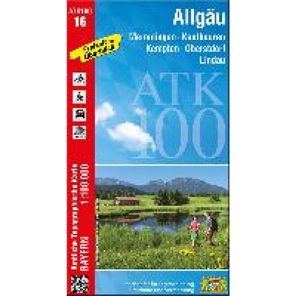 9783899337020 - ATK100 Amtliche Topographische Karte 1100000 Bayern   ATK100-16 Allgäu (Amtliche Topographische Karte 1100000) Karte (im Sinne von Landkarte)