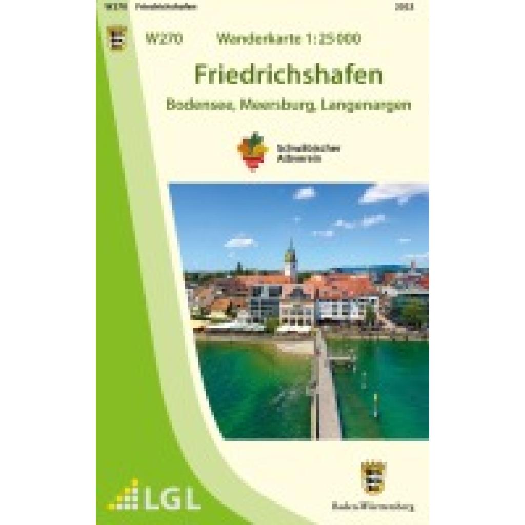 9783863984960 - W270 Wanderkarte 125 000 Friedrichshafen Karte (im Sinne von Landkarte)