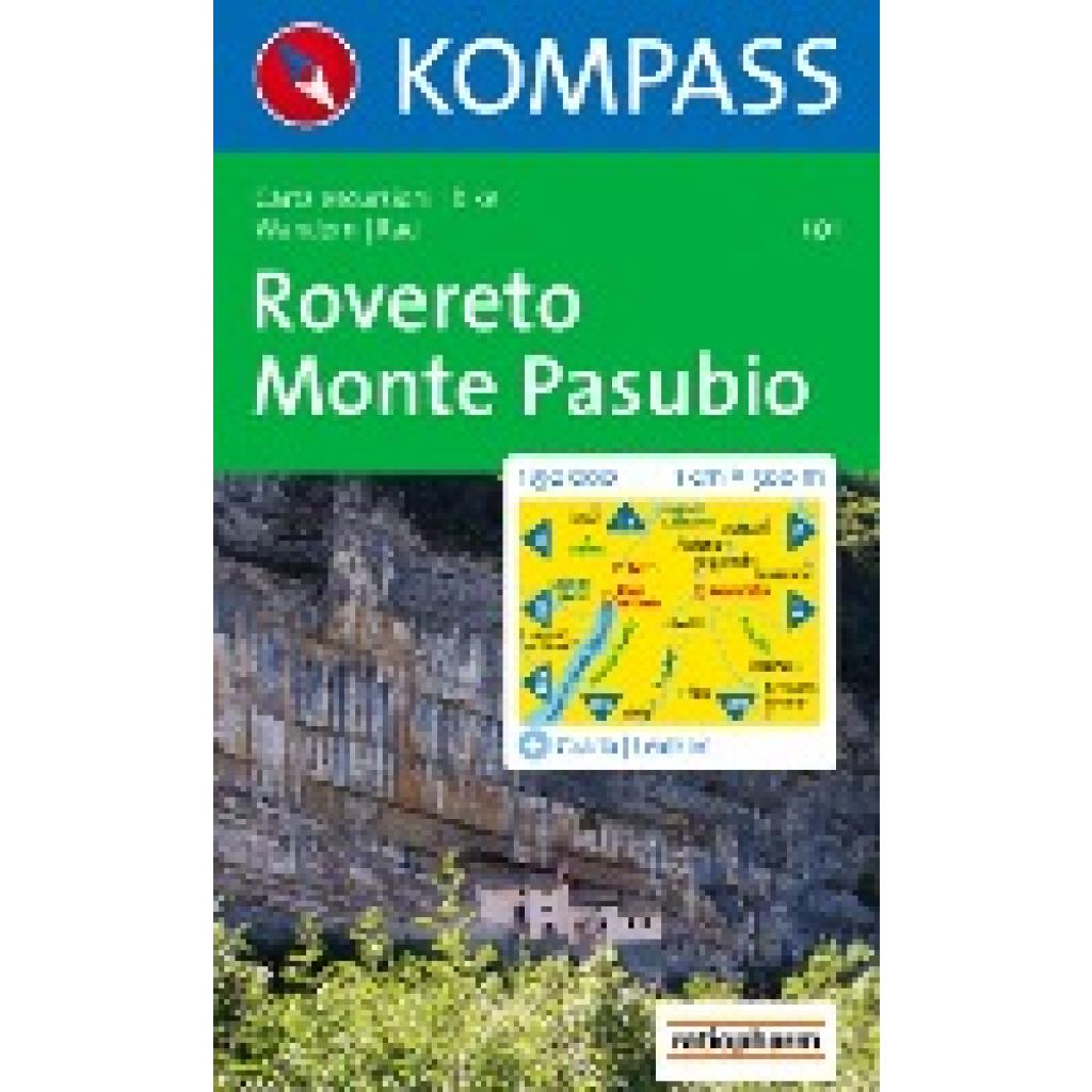 KOMPASS Wanderkarte 101 Rovereto - Monte Pasubio 1:50.000
