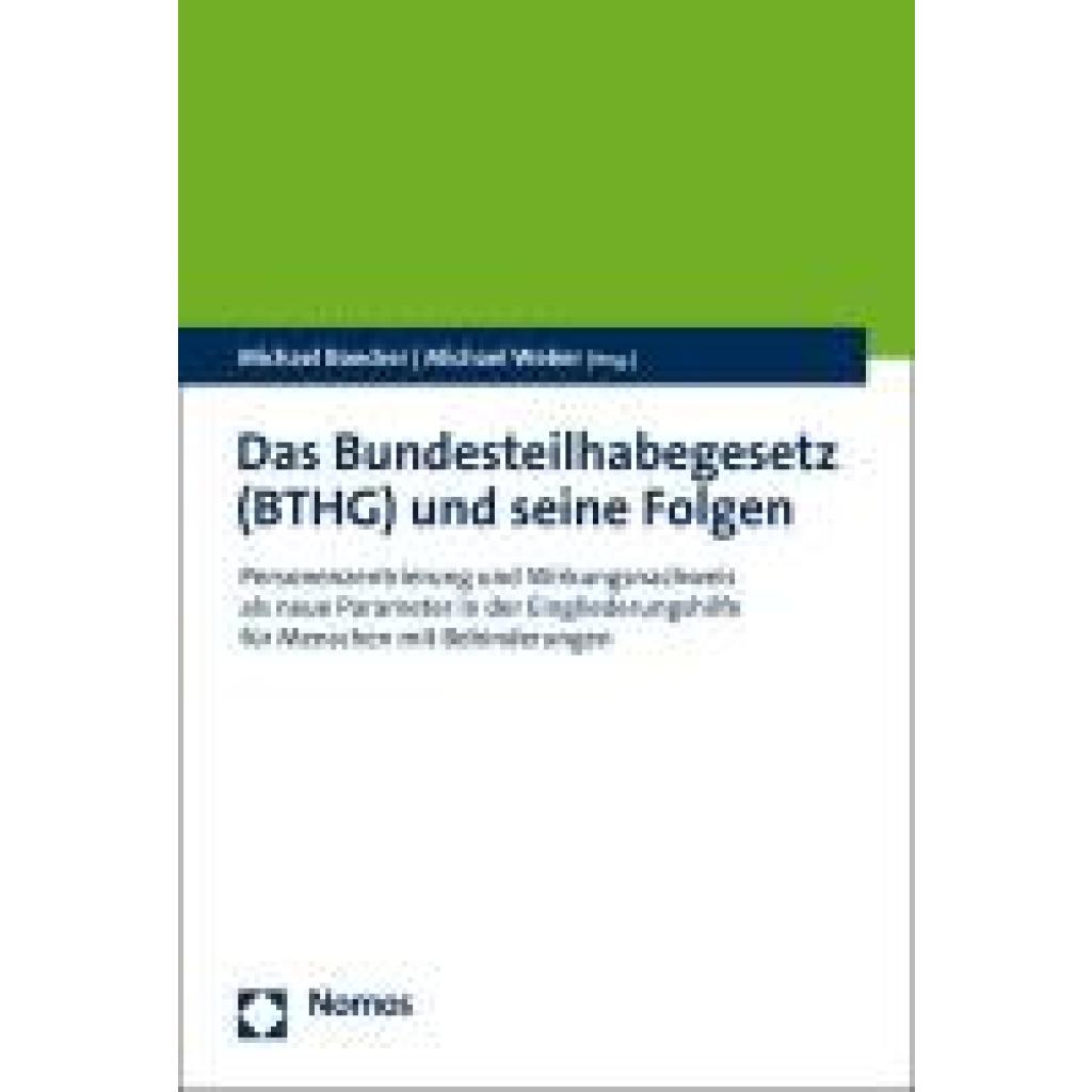 9783848781300 - Das Bundesteilhabegesetz (BTHG) und seine Folgen