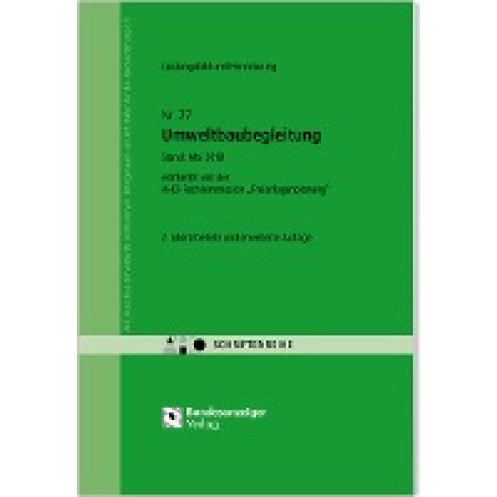 9783846208212 - Umweltbaubegleitung - Leistungsbild und Honorierung Geheftet 9783846208212 - Umweltbaubegleitung - Leistungsbild und Honorierung Geheftet