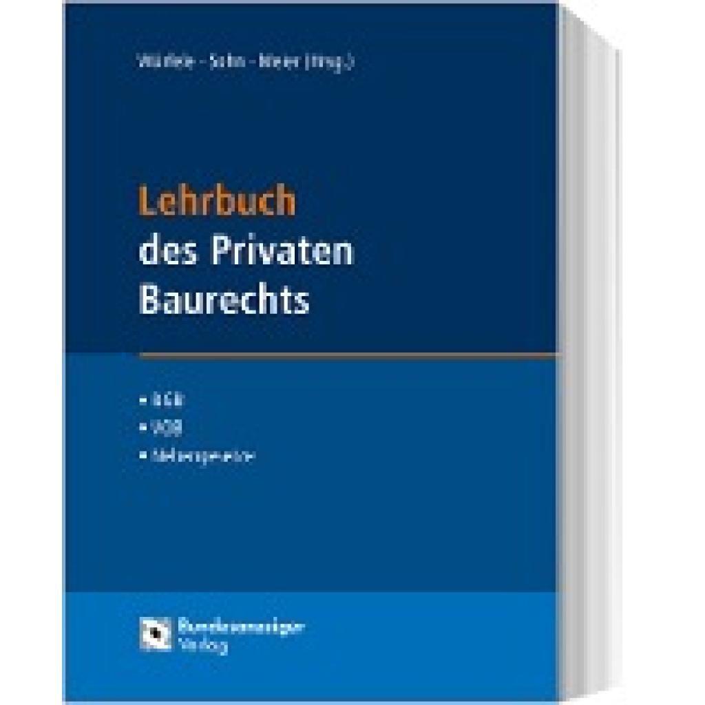 9783846203866 - Lehrbuch des Privaten Baurechts - Falk Würfele Kartoniert (TB)