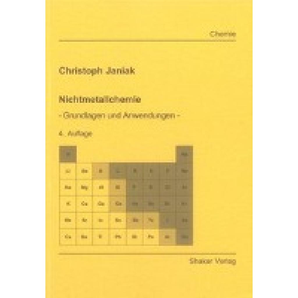 Janiak, Christoph: Nichtmetallchemie