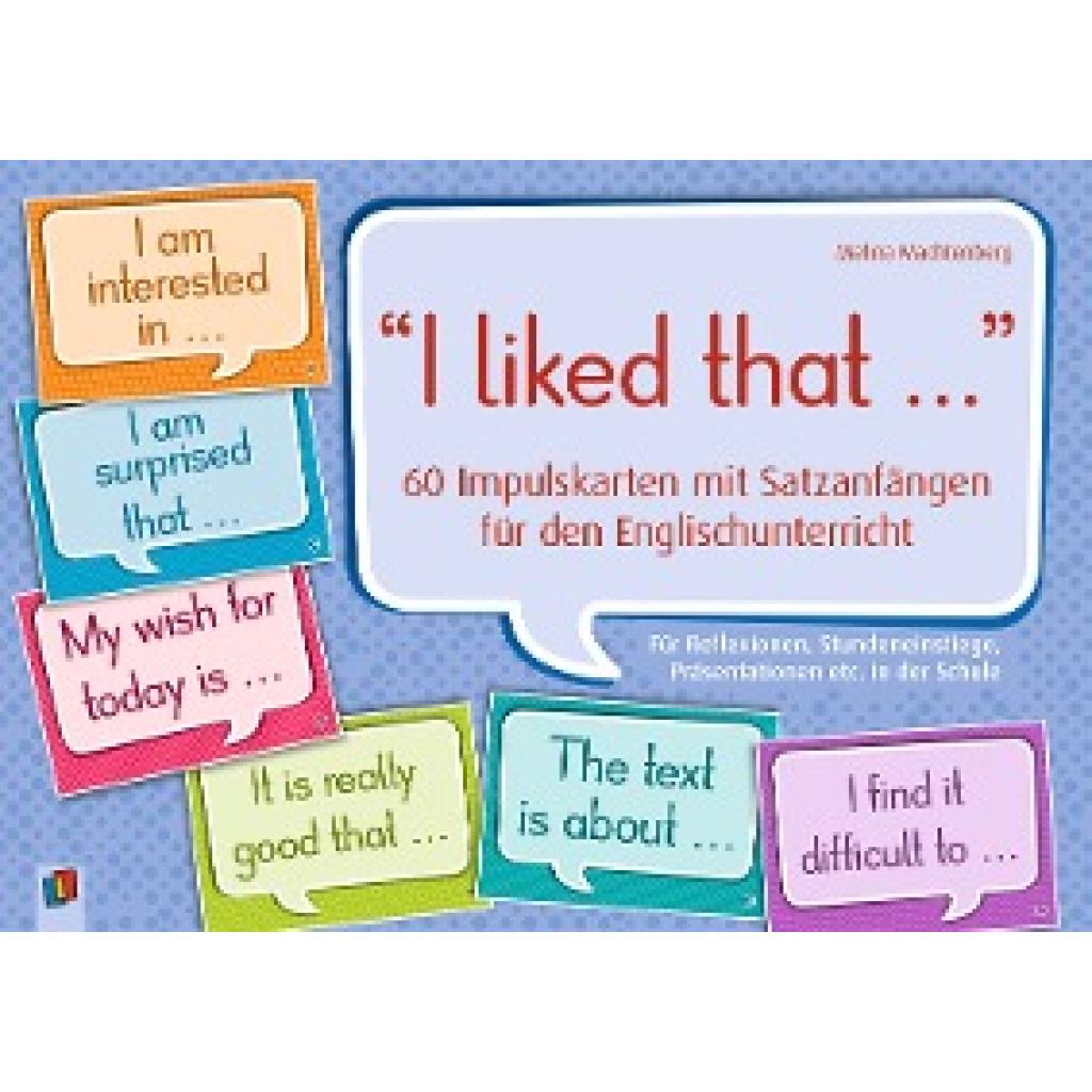 9783834663573 - I liked that 60 Impulskarten mit Satzanfängen für den Englischunterricht - Melina Machtenberg Box 9783834663573 - I liked that 60 Impulskarten mit Satzanfängen für den Englischunterricht - Melina Machtenberg Box