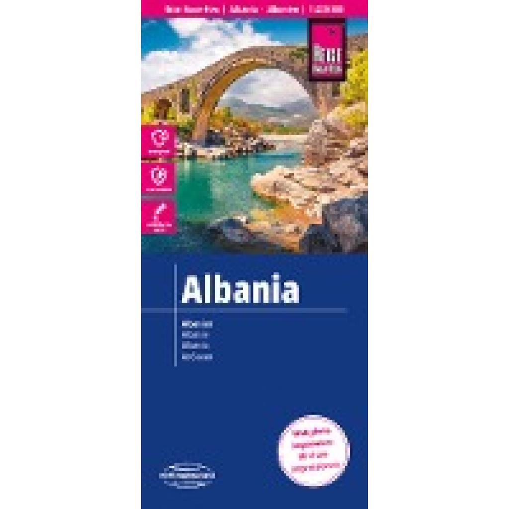 Reise Know-How Landkarte Albanien / Albania (1:220.000)