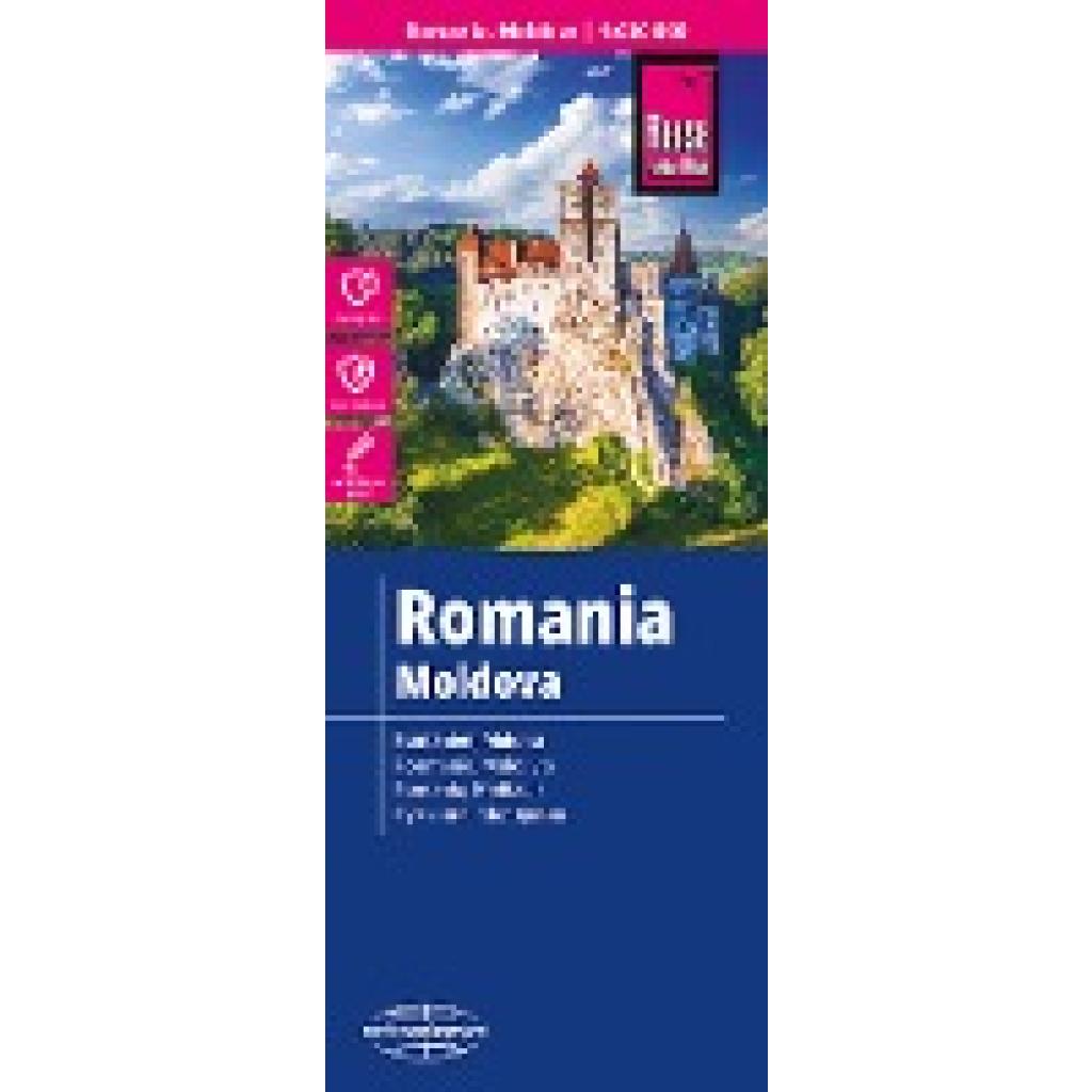 Reise Know-How Landkarte Rumänien, Moldau / Romania, Moldova (1:600.000)
