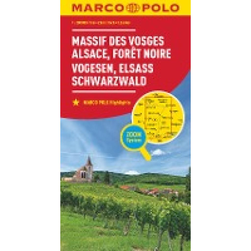 MARCO POLO Karte Frankreich Vogesen, Elsass, Schwarzwald 1:200 000
