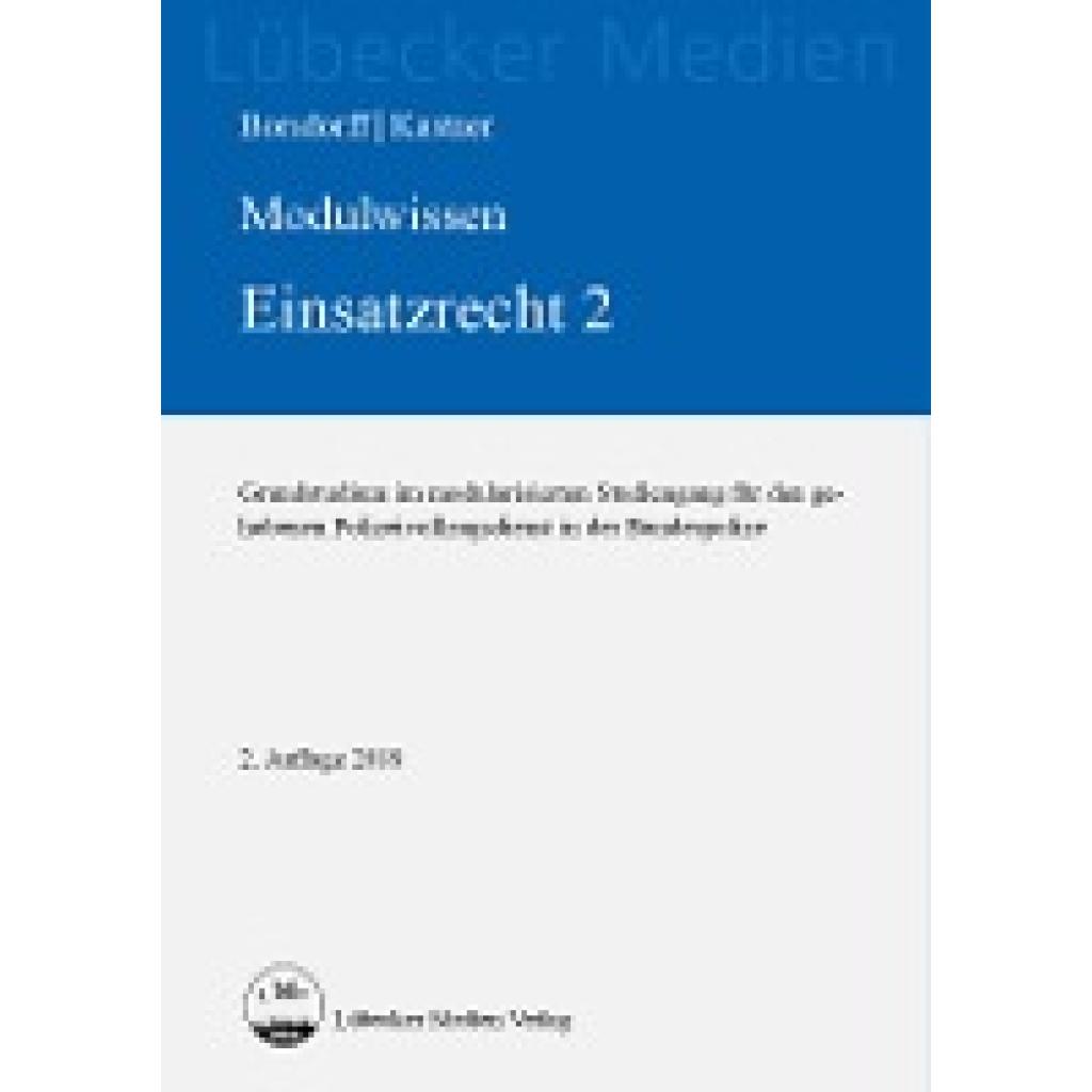 9783829313544 - Modulwissen Einsatzrecht 2 - Anke Borsdorff Martin Kastner Kartoniert (TB)