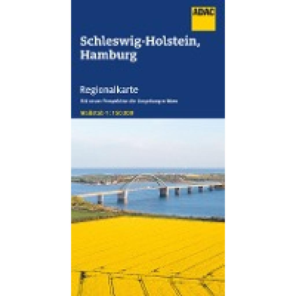 9783826422850 - ADAC Regionalkarte 01 Schleswig-Holstein Hamburg 1150000 Karte (im Sinne von Landkarte)
