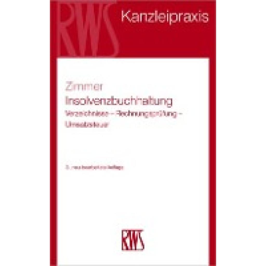 9783814510194 - RWS Kanzleipraxis Insolvenzbuchhaltung - Frank Thomas Zimmer Gebunden 9783814510194 - RWS Kanzleipraxis Insolvenzbuchhaltung - Frank Thomas Zimmer Gebunden