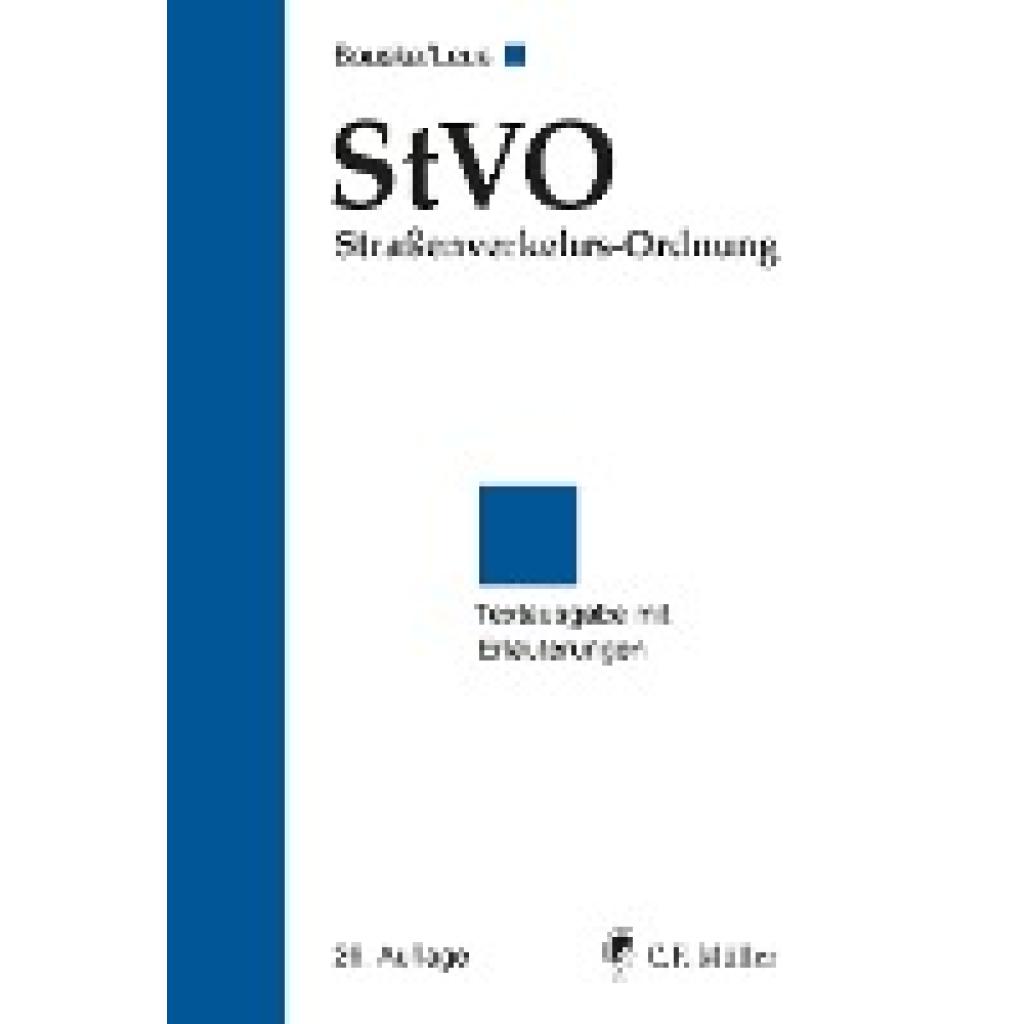 StVO Straßenverkehrs-Ordnung