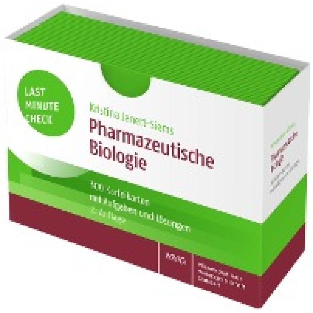 9783804739871 - Last Minute Check - Pharmazeutische Biologie Karteikarten - Kristina Jenett-Siems Kartoniert (TB)