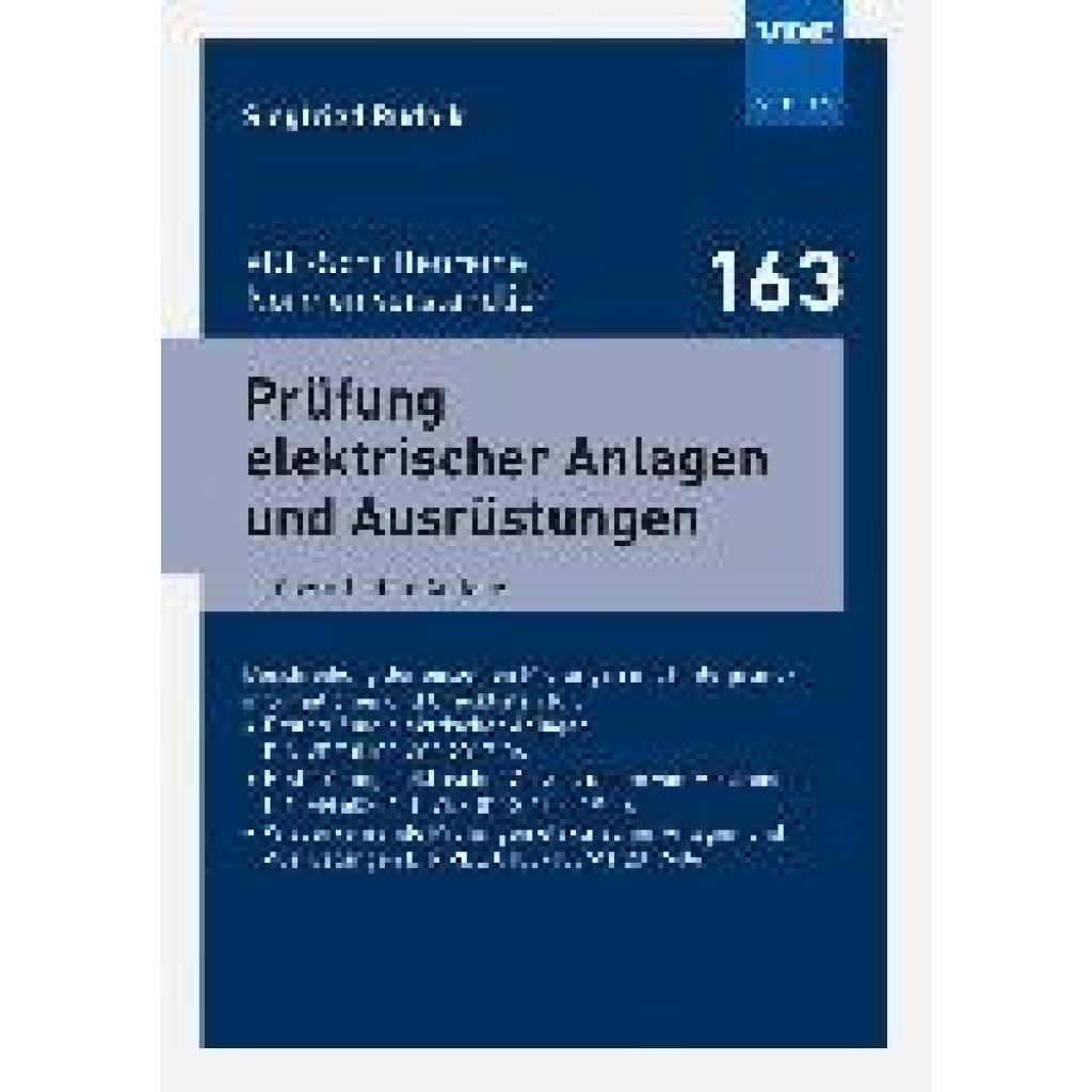 Prüfung elektrischer Anlagen und Ausrüstungen (Rudnik, Siegfried)
