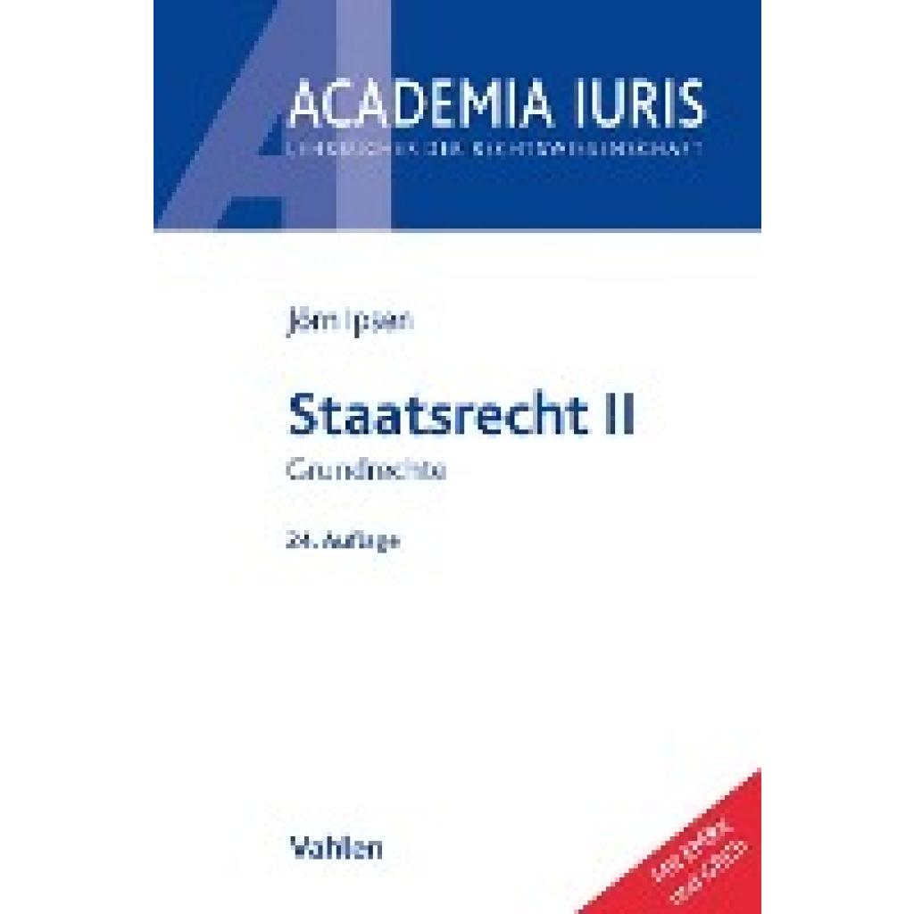 9783800666195 - Staatsrecht II - Jörn Ipsen Kartoniert (TB)