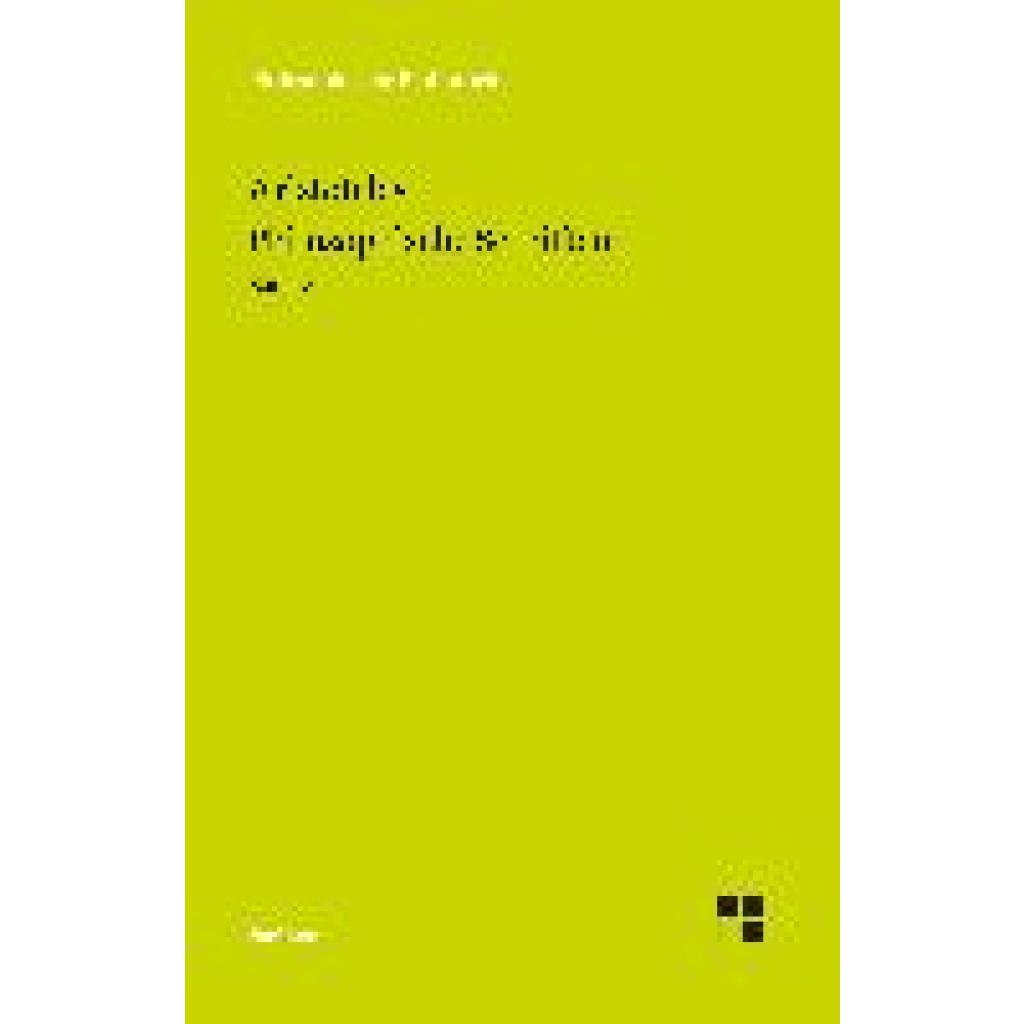 Philosophische Schriften. Band 2 (Aristoteles)