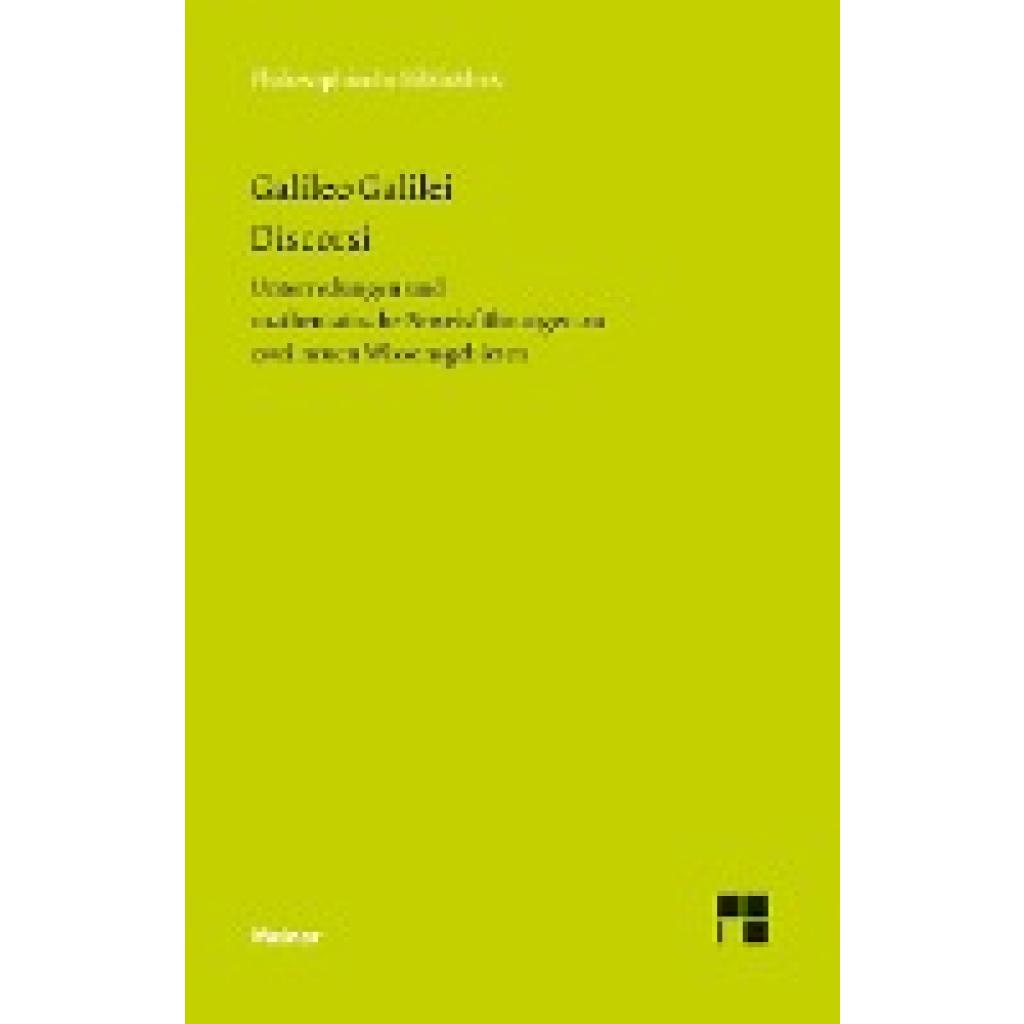 9783787328116 - Discorsi - Galileo Galilei Leinen