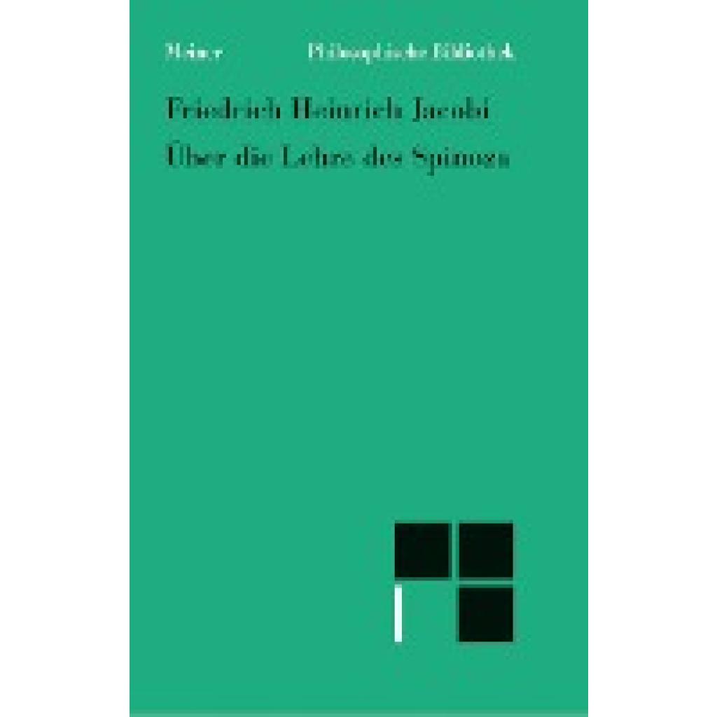 9783787317066 - Über die Lehre des Spinoza in Briefen an den Herrn Moses Mendelssohn - Friedrich Heinrich Jacobi Kartoniert (TB)