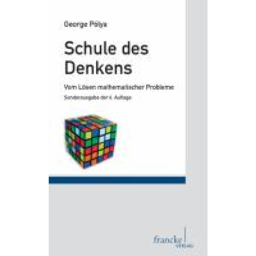 9783772006081 - Sammlung Dalp   Schule des Denkens - Georg Polya Gebunden