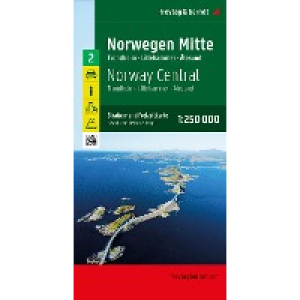 Norwegen Mitte, Straßen- und Freizeitkarte 1:250.000, freytag & berndt