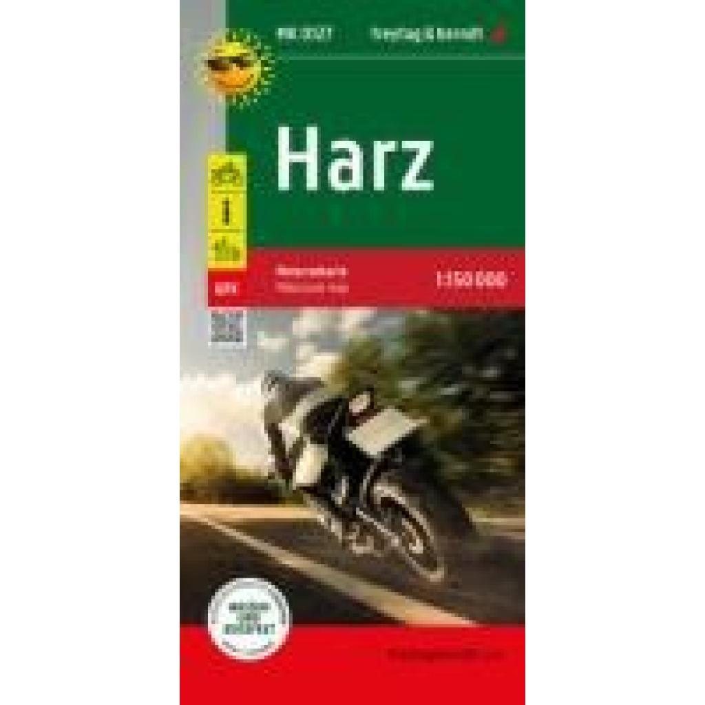 9783707919851 - Harz Motorradkarte 1150000 freytag & berndt Karte (im Sinne von Landkarte)