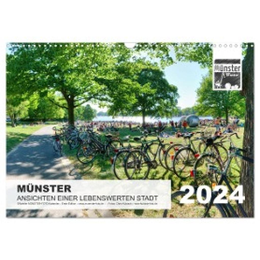 Kubisch, Chris: MÜNSTER :: Ansichten einer lebenswerten Stadt (Wandkalender 2024 DIN A3 quer), CALVENDO Monatskalender