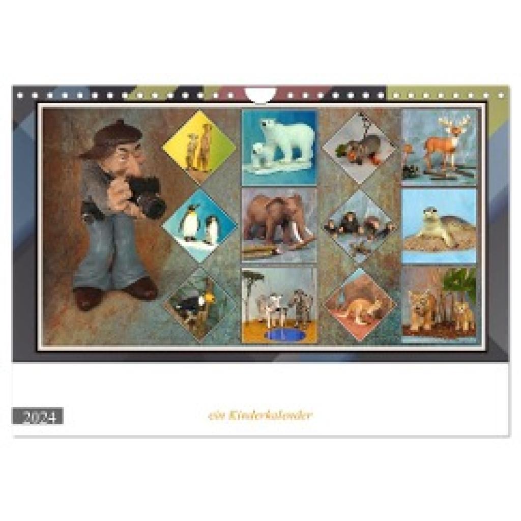 Frank, Rolf: Fotograf auf Pirsch - ein Kinderkalender (Wandkalender 2024 DIN A4 quer), CALVENDO Monatskalender