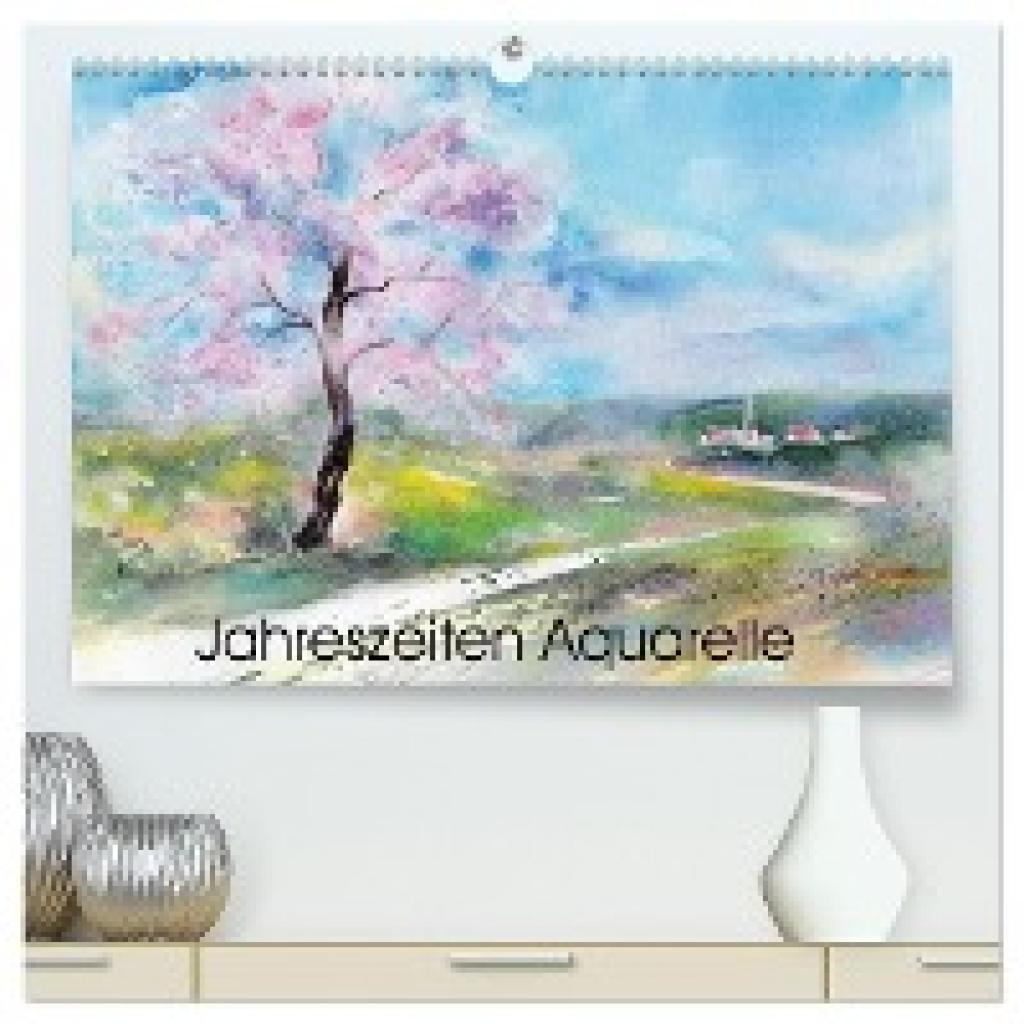 Krause, Jitka: Jahreszeiten Aquarelle (hochwertiger Premium Wandkalender 2024 DIN A2 quer), Kunstdruck in Hochglanz