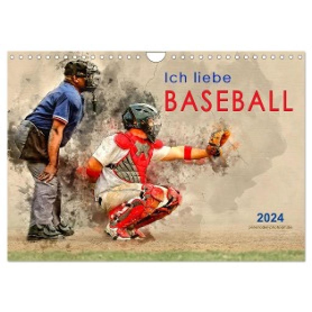 Roder, Peter: Ich liebe Baseball (Wandkalender 2024 DIN A4 quer), CALVENDO Monatskalender