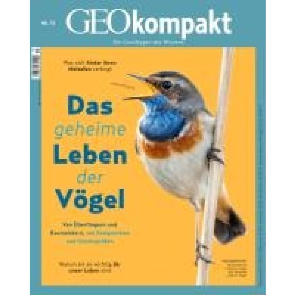 9783652012577 - Schaefer Jürgen GEOkompakt GEOkompakt 75 2023 - Das geheime Leben der Vögel 9783652012577 - Schaefer Jürgen GEOkompakt GEOkompakt 75 2023 - Das geheime Leben der Vögel