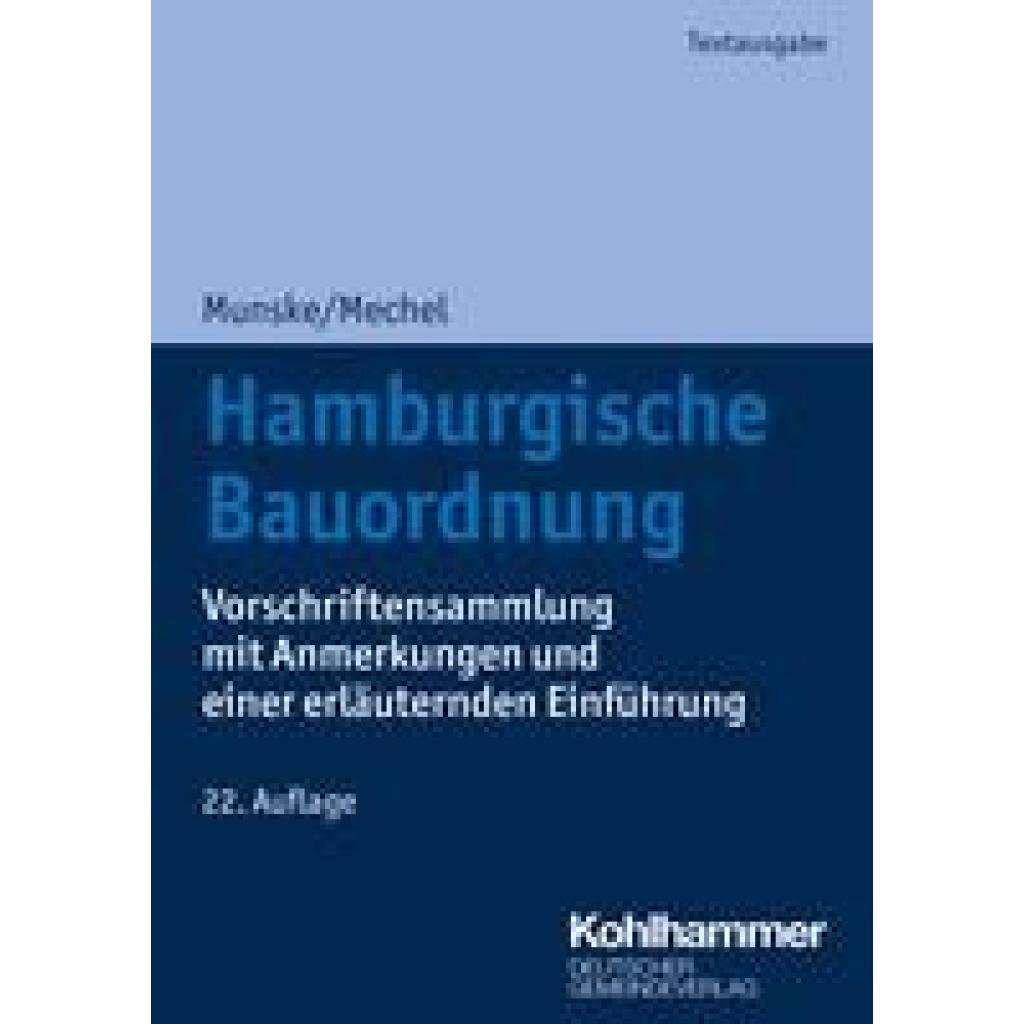 Hamburgische Bauordnung (Munske, Michael~Mechel, Friederike)