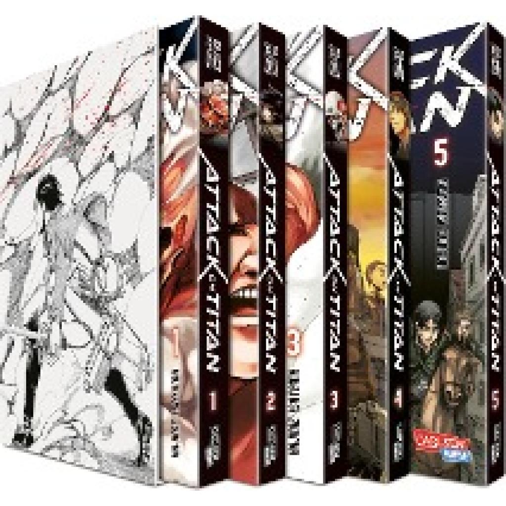 Isayama, Hajime: Attack on Titan, Bände 1-5 im Sammelschuber mit Extra