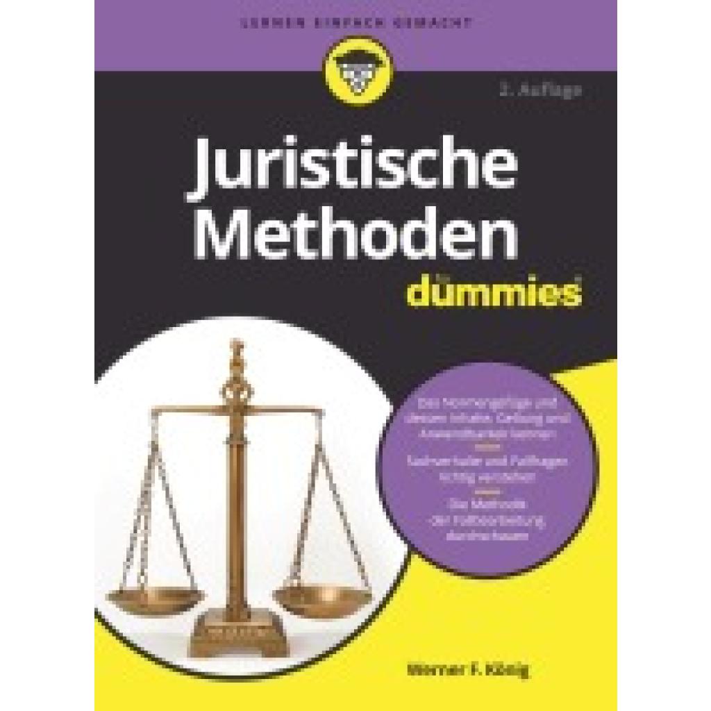 9783527720729 - für Dummies Juristische Methoden für Dummies - Werner König Kartoniert (TB) 9783527720729 - für Dummies Juristische Methoden für Dummies - Werner König Kartoniert (TB)