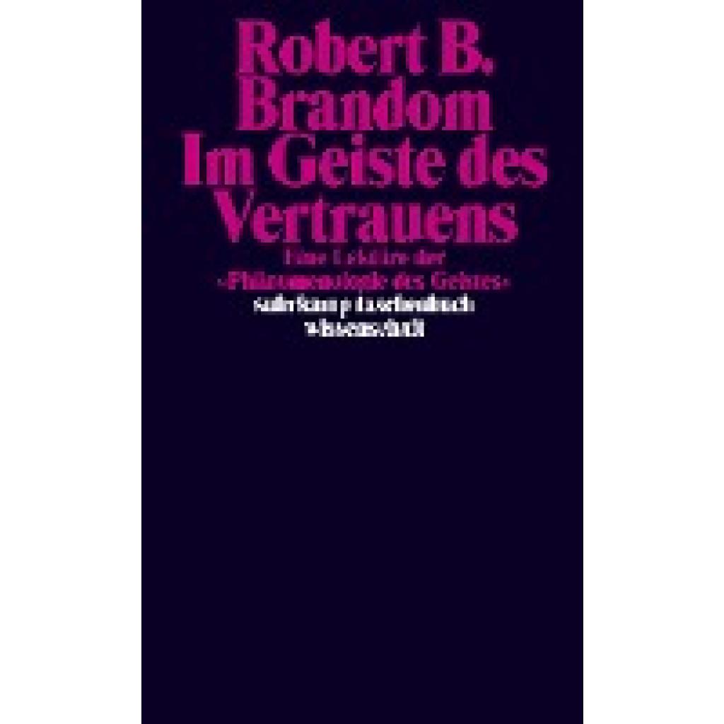 9783518300091 - Brandom Robert B Im Geiste des Vertrauens 9783518300091 - Brandom Robert B Im Geiste des Vertrauens