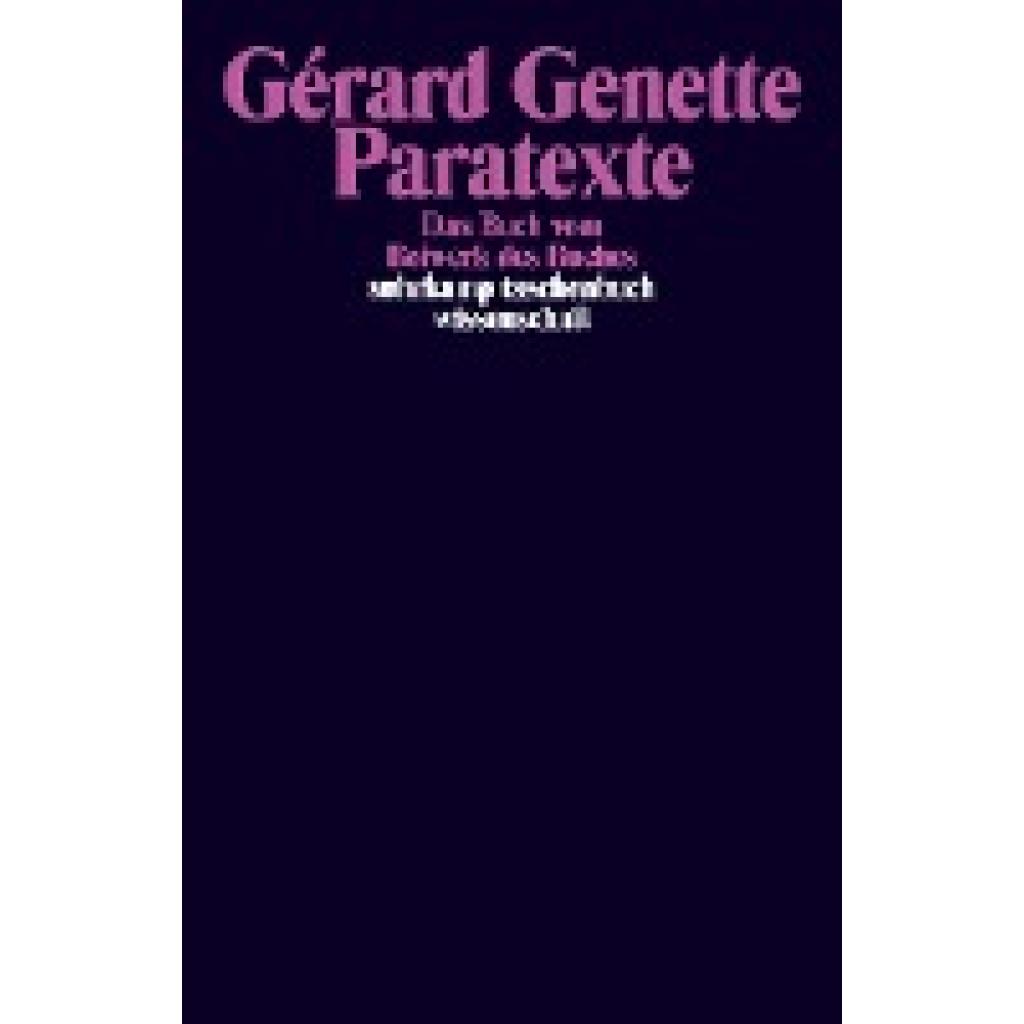 9783518291108 - Paratexte - Gérard Genette Taschenbuch 9783518291108 - Paratexte - Gérard Genette Taschenbuch