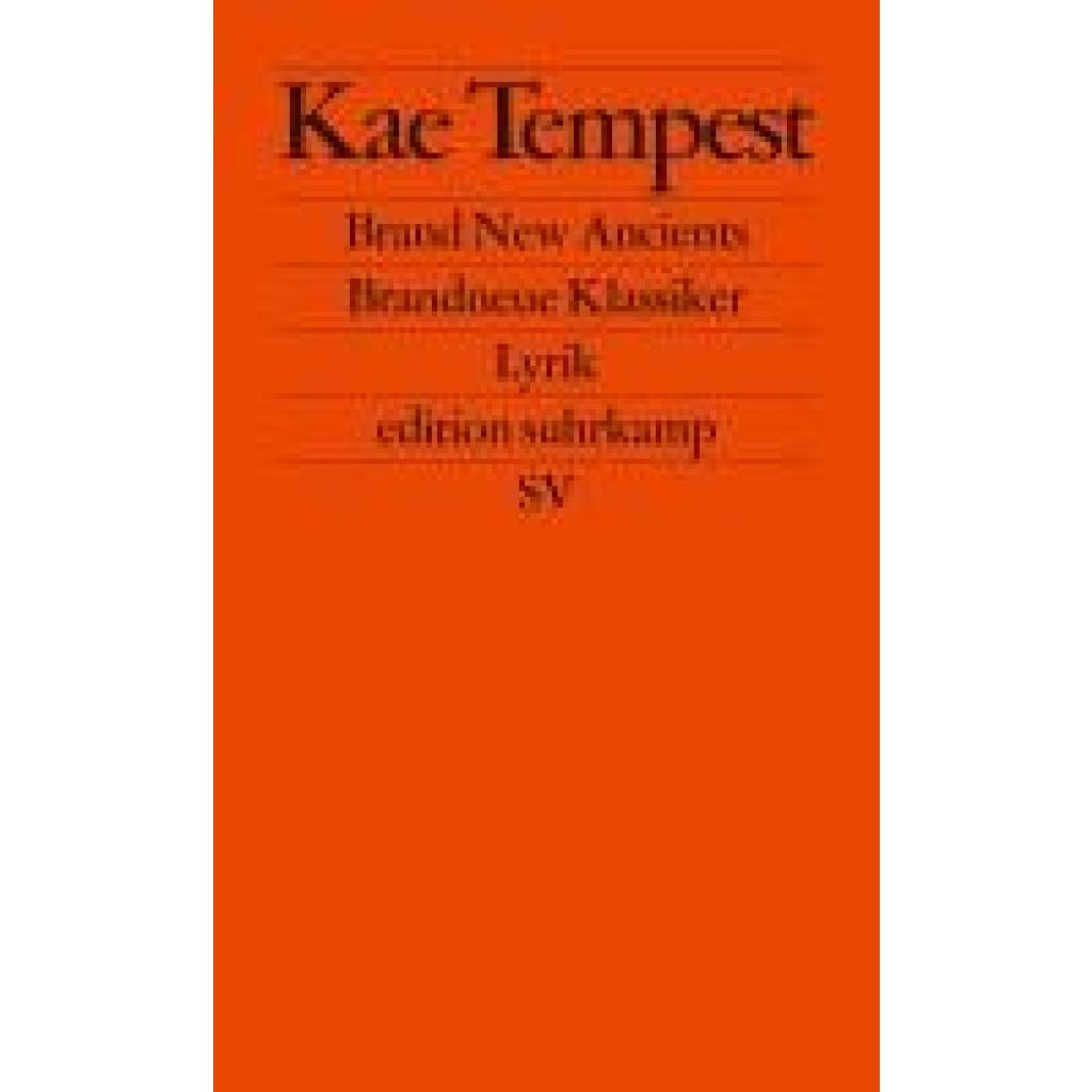 Tempest, Kate: Brand New Ancients / Brandneue Klassiker